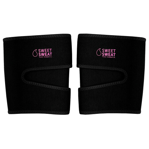 Sports Research, Cortadores de muslos Sweet Sweat, Medium, Rosa, 1 par