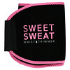 Sports Research, Sweet Sweat（スウィートスウェット）ウエストトリマー、ミディアム、ブラック＆ピンク、ベルト1本