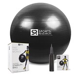 Sports Research, Мяч для Тренировки Баланса, Черный, 1-65 см отзывы