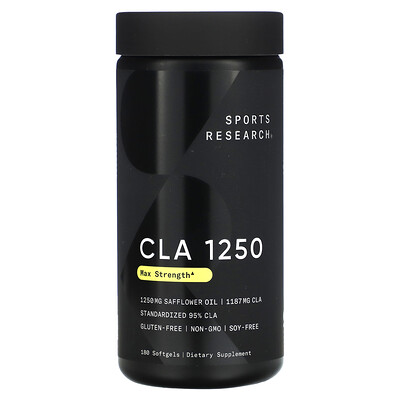 

Sports Research CLA 1250 Max Strength 1 250 mg 180 Softgels