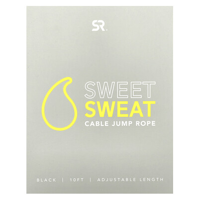 Sports Research  Sweet Sweat  Cable Jump Rope  Black  1 Jump Rope
