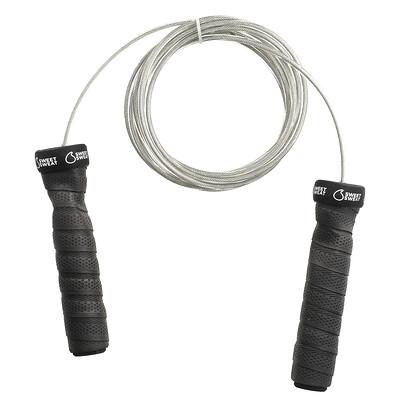 Product Image for Sports Research, Sweet Sweat, Cable Jump Rope, Black, 1 Jump Rope