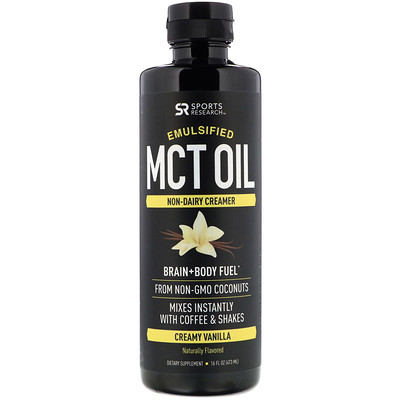 

Emulsified MCT Oil, Creamy Vanilla, 16 fl oz (473 ml)