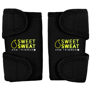 Sports Research, Sweet Sweat®, zastrihávače paží, stredné, čierno-žlté, 1 pár