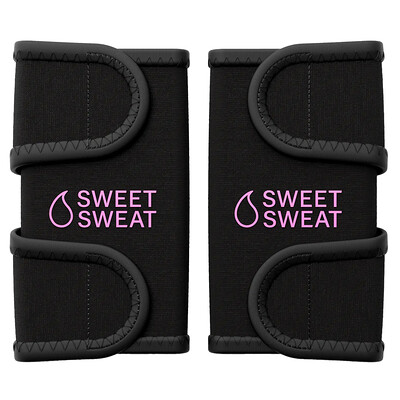 Sports Research, Sweet Sweat, Recortadores para brazos, Medio, Negro y rosa, 1 par