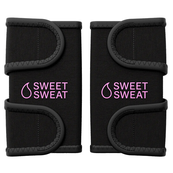 Sports Research Sweet Sweat®, Arm Trimmers, Medium, Black & Pink, 1 Pair