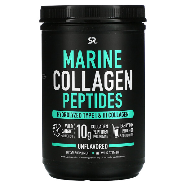 Sports Research, Marine Collagen Peptides, Unflavored, marine Kollagenpeptide, geschmacksneutral, 340 g (12 oz.)