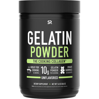 

Sports Research Gelatin Powder, Unflavored, 16 oz (454 g)