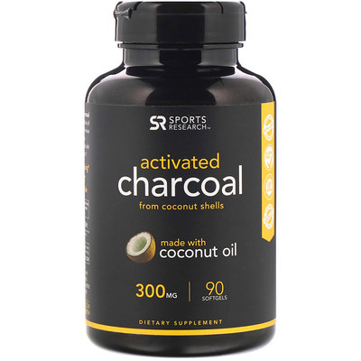 

Activated Charcoal from Coconut Shells, 300 mg, 90 Softgels