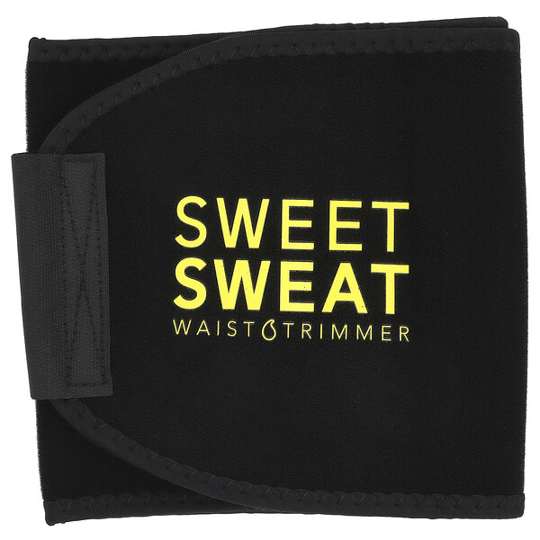 Sports Research Sweet Sweat®, Waist Trimmer, Small, Black & Yellow, 1 Belt