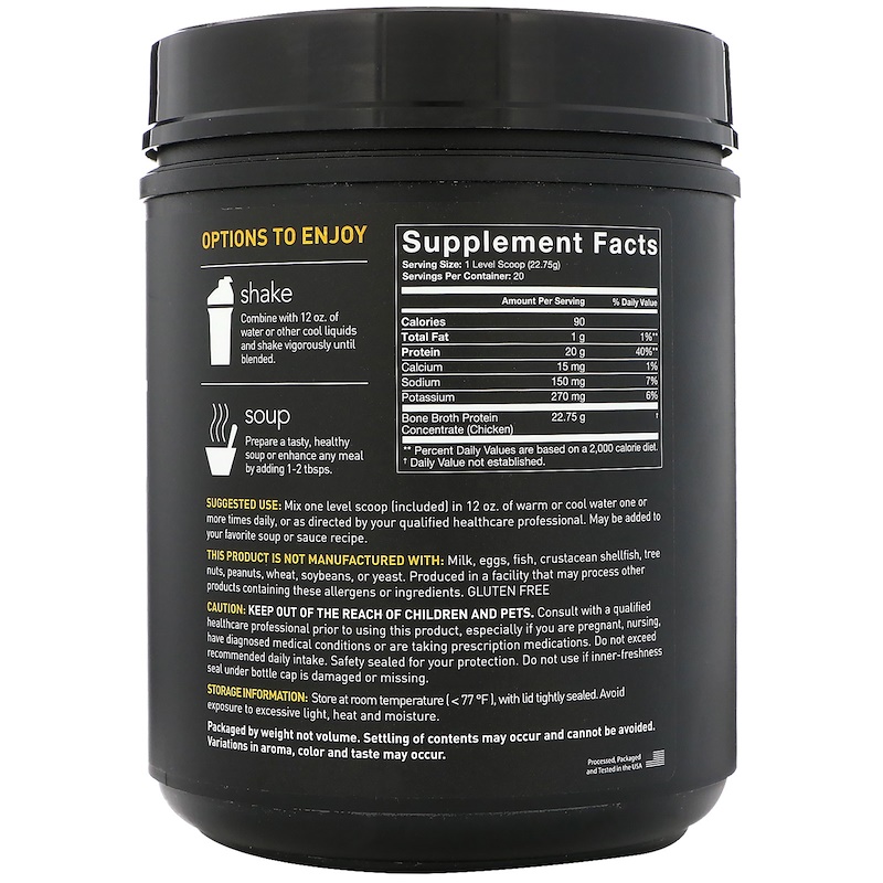 Sports Research, Bone Broth Protein with Collagen, Natural