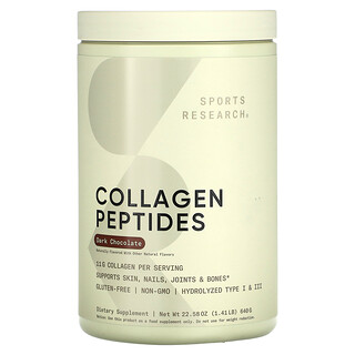 Sports Research, Collagen Peptides, Dark Chocolate, 1.41 lb (640 g)