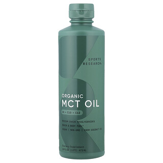 Sports Research, Aceite de MCT orgánico, C8, C10 y C12, 473 ml (16 oz. líq.)