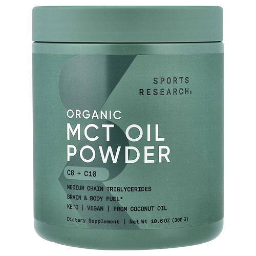 Sports Research, Organic MCT Oil Powder, 10.6 oz (300 g)