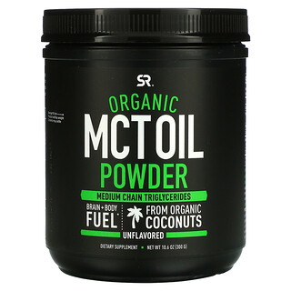 Sports Research, Aceite de MCT orgánico en polvo, Sin sabor, 300 g (10,6 oz)