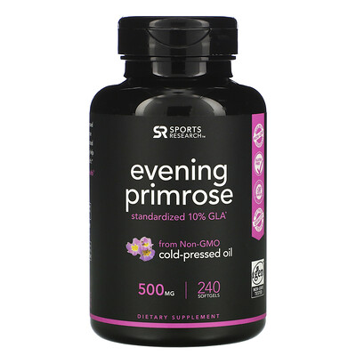 Sports Research Evening Primrose, 500 mg, 240 Softgels