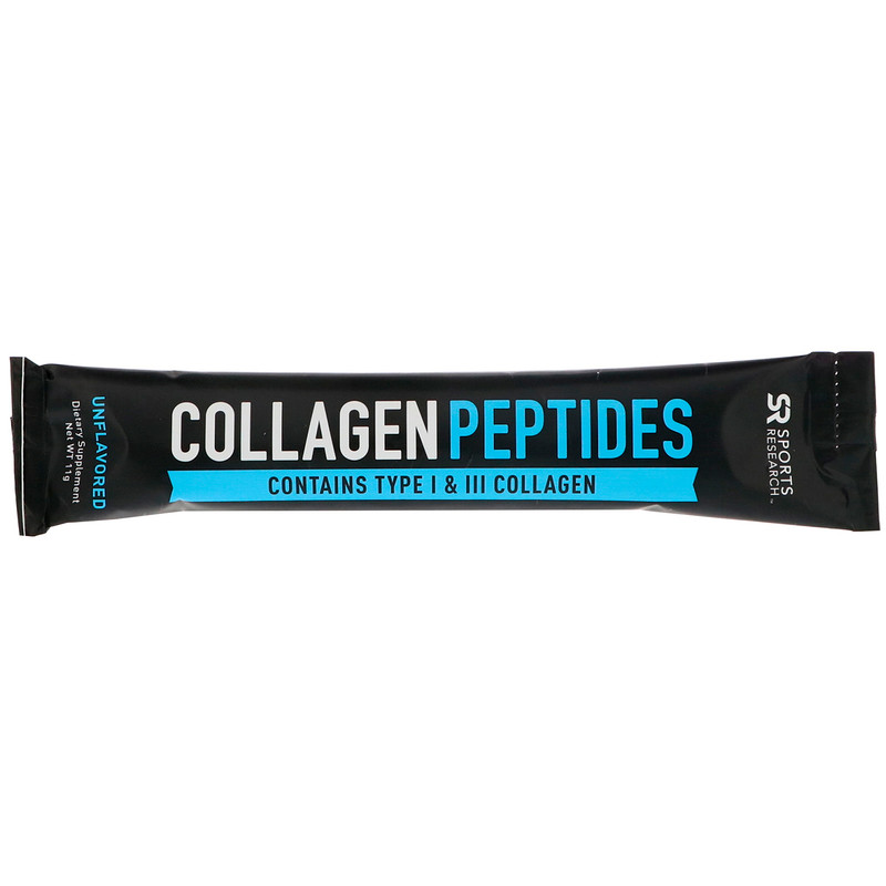 Sports Research, Collagen Peptides, Unflavored, 4 Individual Packs, 11