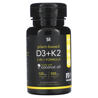 

Sports Research Plant Based D3 + K2 60 Veggie Softgels