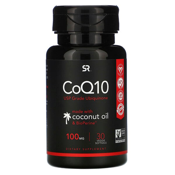 CoQ10 with BioPerine & Coconut Oil, 100 mg, 30 Veggie Softgels