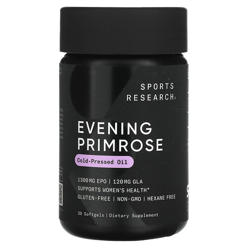 Sports Research, Nachtkerze, 1.300 mg, 30 Weichkapseln