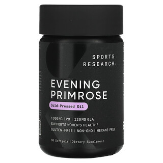 Sports Research, 月見草軟凝膠，1300 毫克，30 粒裝