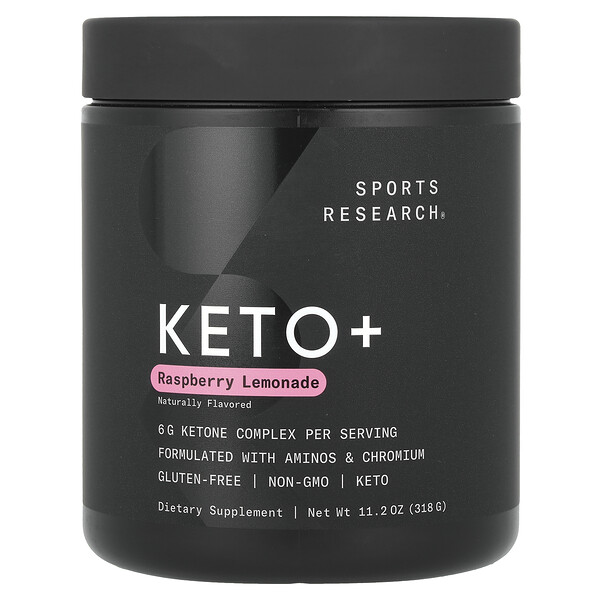 Sports Research Keto+, Raspberry Lemonade, 11.2 oz (318 g)