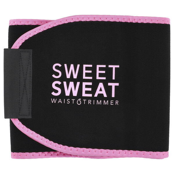 Sports Research Sweet Sweat®, Waist Trimmer, Small, Black & Pink, 1 Belt