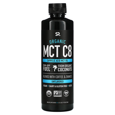 Sports Research органическое масло MCT C8 с нейтральным вкусом 473 мл (16 жидк. унций)