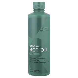 Sports Research, Aceite de MCT C8 orgánico, Sin sabor, 473 ml (16 oz. líq.)