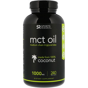 Отзывы о Спортс Ресерч, MCT Oil, 1,000 mg, 240 Softgels