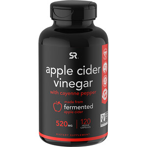 Отзывы о Спортс Ресерч, Apple Cider Vinegar with Cayenne Pepper, 520 mg, 120 Veggie Capsules