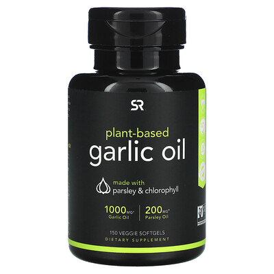 

Sports Research Plant-Based Garlic Oil with Parsley & Chlorophyll 150 Veggie Softgels