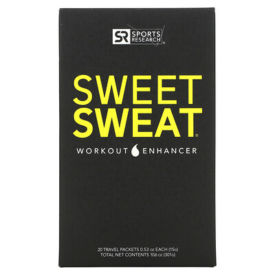 

Sports Research, Sweet Sweat Workout Enhancer, 20 Travel Packets, 0.53 oz (15 g) Each