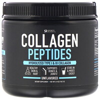 Collagen Peptides, Hydrolyzed Type I & III Collagen, Unflavored, 3.9 oz (110.7 g) - изображение