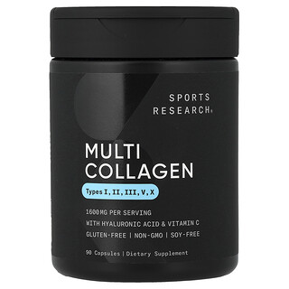 Sports Research, Complejo con varios tipos de colágeno, 90 cápsulas
