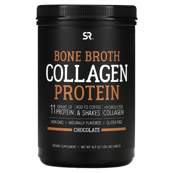 Bone Broth Collagen Protein, Chocolate, 1.06 lbs (480 g)