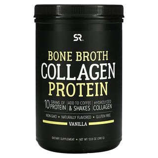 Sports Research, بروتين كولاجين مرق العظام، بطعم الفانيليا، 13.8 أونصة (390 جم)