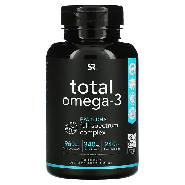 Sports Research, Total Omega-3, 120 капсул