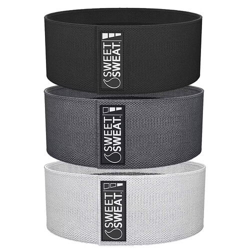 Sports Research, Sweet Sweat®, Hip Bands, Gray, 3 Bands