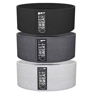 Sports Research, Sweet Sweat®, Trake za bokove, sive, 3 trake