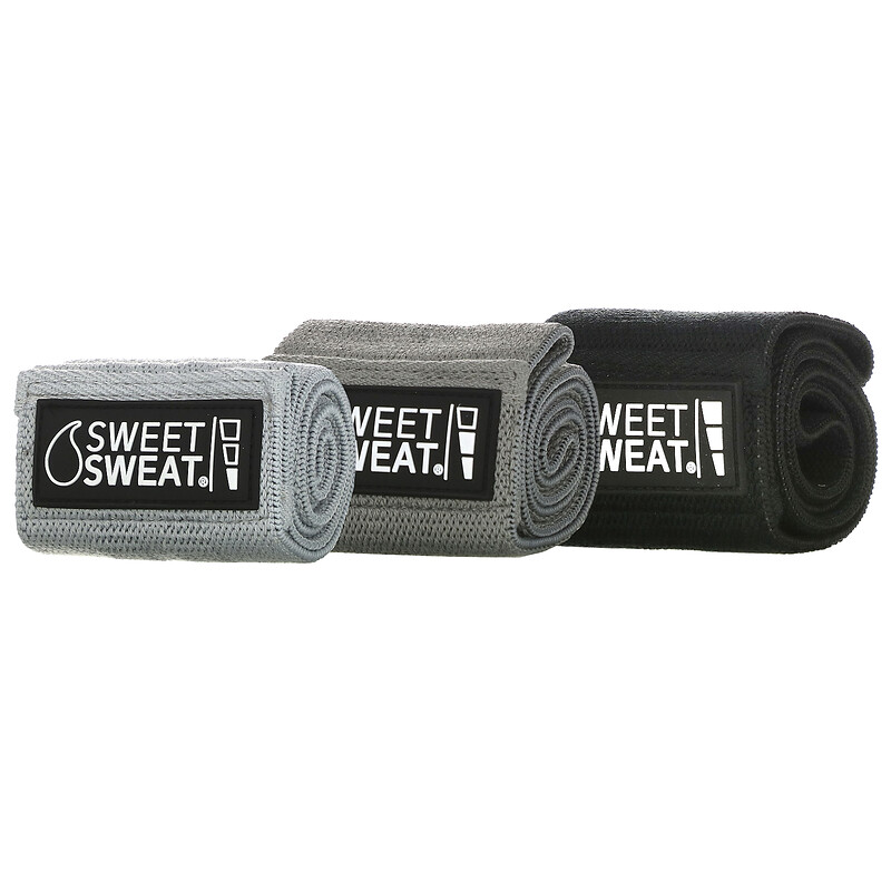 Sports Research, Sweet Sweat Hip Bands, Gray, 3 Bands iHerb