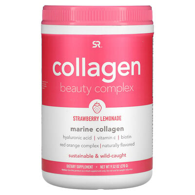 

Sports Research Collagen Beauty Complex Marine Collagen Strawberry Lemonade 9.52 oz (270 g)