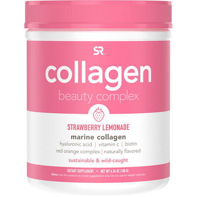 

Sports Research комплекс Collagen Beauty, морской коллаген, клубничный лимонад, 180 г (6,34 унций)