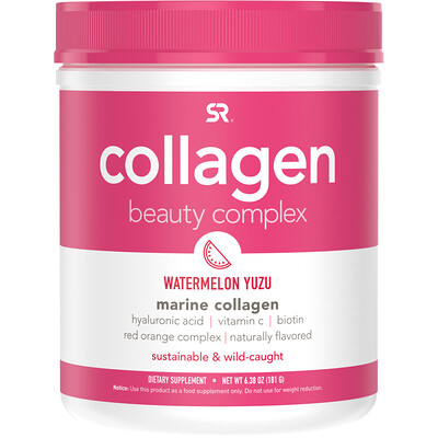 

Sports Research комплекс Collagen Beauty, морской коллаген, арбуз и юзу, 181 г (6,38 унций)