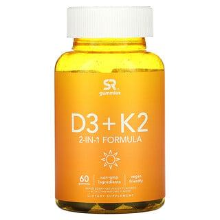 Sports Research, D3 + K2, 2-In-1 Formula, Mixed Berry, 60 Gummies
