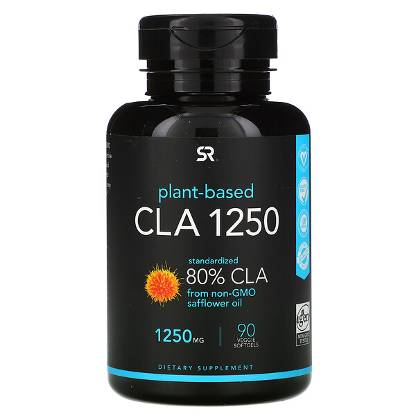 CLA 1250, על בסיס צמחי, 1,250 מ"ג, 90 כמוסות רכות צמחוניות
