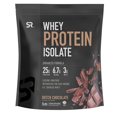 Sports Research Whey Protein Isolate, Dutch Chocolate, 5 lbs (1.27 kg)