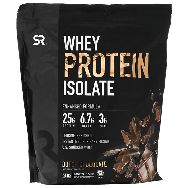 Sports Research, Whey Protein Isolate, Dutch Chocolate, 5 lbs (2.27 kg)