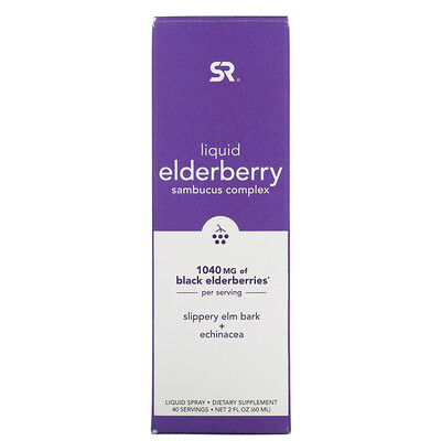 Sports Research Liquid Elderberry Sambucus Complex Spray, 1,040 mg, 2 fl oz (60 ml)