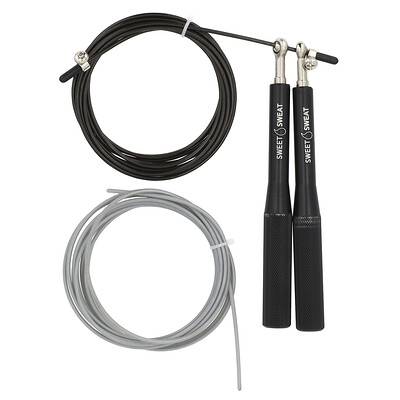Product Image for Sports Research, Sweet Sweat , Speed Rope, Black, 1 Jump Rope